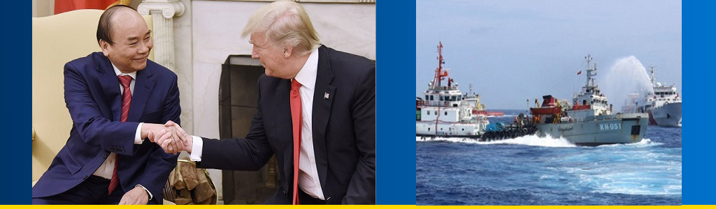 Vietnamese premier and US president meet in White House; Chinese coast guard sprays Vietnamese boat with water