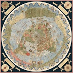 ancient map Urbano Monte planisphere