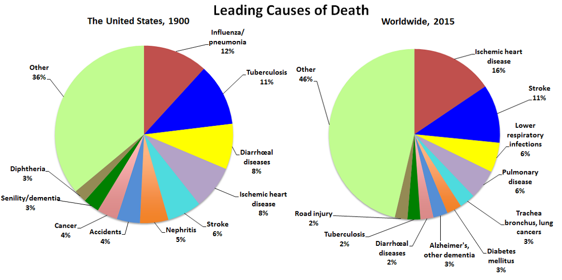 Return of old foe? Flu was a leading cause of death for the United States in 1900 but does not make the world list for 2015 