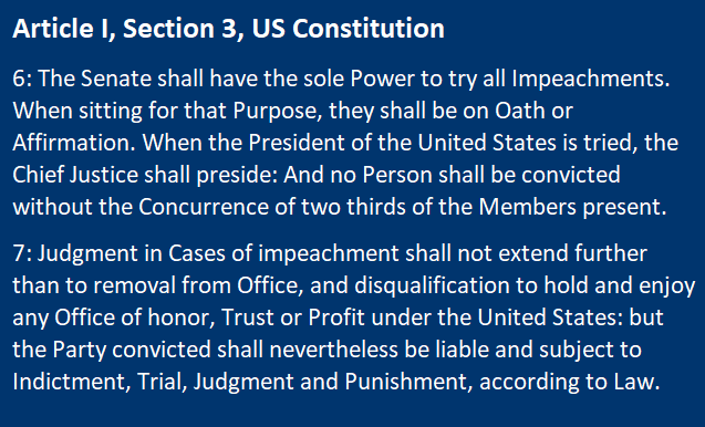 Article I Section 3, US Constitution