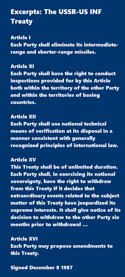 INF treaty excerpts