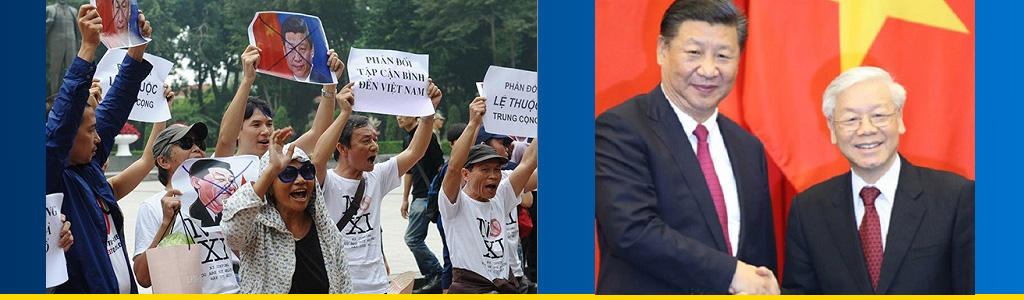 protests in Vietnam; China's President Xi Jinping meets Vietnamese Premier Nguyen Phu Trong