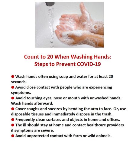 - Clean hands often, using alcohol-based hand rub or soap and water;  - When coughing and sneezing, cover mouth and nose with flexed elbow or tissue – throw tissue away immediately and wash hands;  - Avoid close contact with anyone who has fever and cough;  - Those with a fever, cough and difficulty breathing should seek medical care early and share travel history with health providers;  - In areas experiencing cases, avoid direct unprotected contact with live animals and surfaces in contact with animals, and clean hands frequently;  - Avoid consumption of undercooked cooked animal products, and handle raw meat, milk or animal organs with care  to avoid cross-contamination.