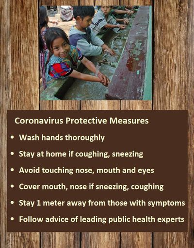       Coronavirus Protective Measures -	Wash hands thoroughly -	Stay at home if coughing, sneezing -	Avoid touching nose, mouth and eyes -	Cover mouth, nose if sneezing, coughing -	Stay 1 meter away from those with symptoms -	Follow advice of leading public health experts