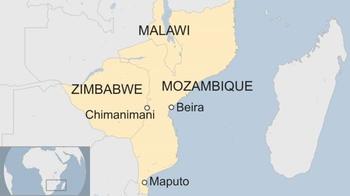 map Mozambique, Malawi, Zimbabwe